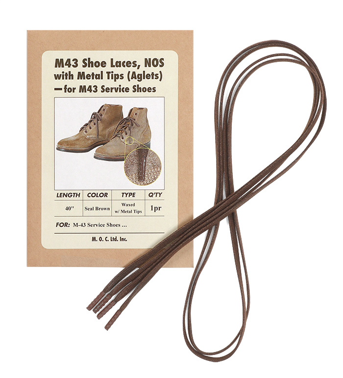 US ARMY M43 Shoe Laces with Metal Tips(Aglets), NOS