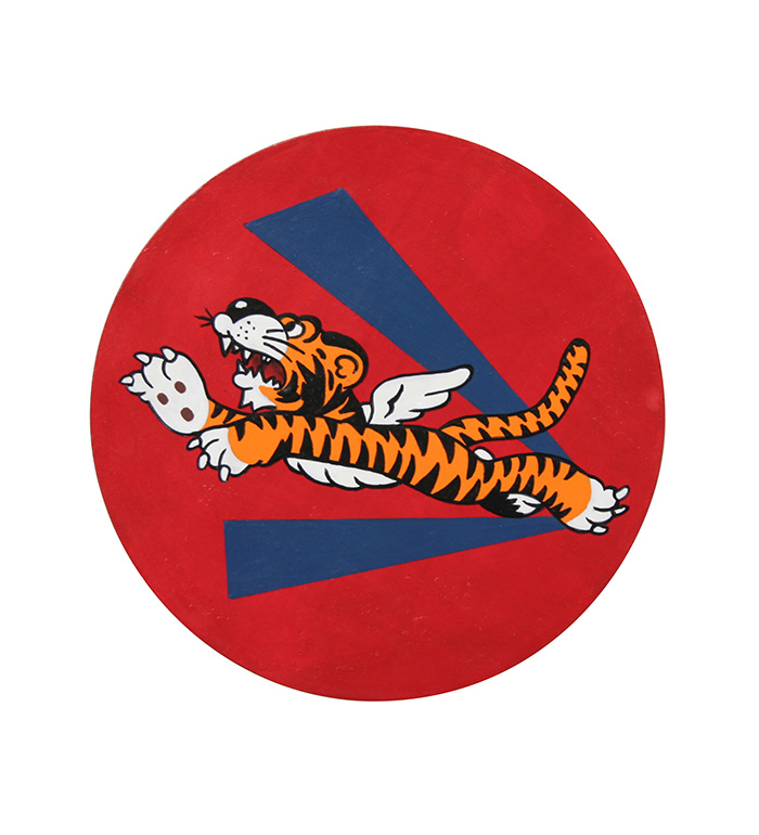 AAF Squadron Patch, Hand Painted, A.V.G. (Flying Tiger)