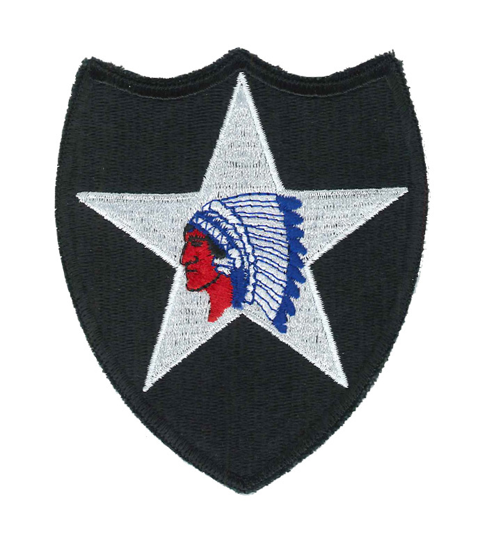 US ARMY 2nd Infantry Division Patch in Cut Edge Style, Repro.(M.O.C.)