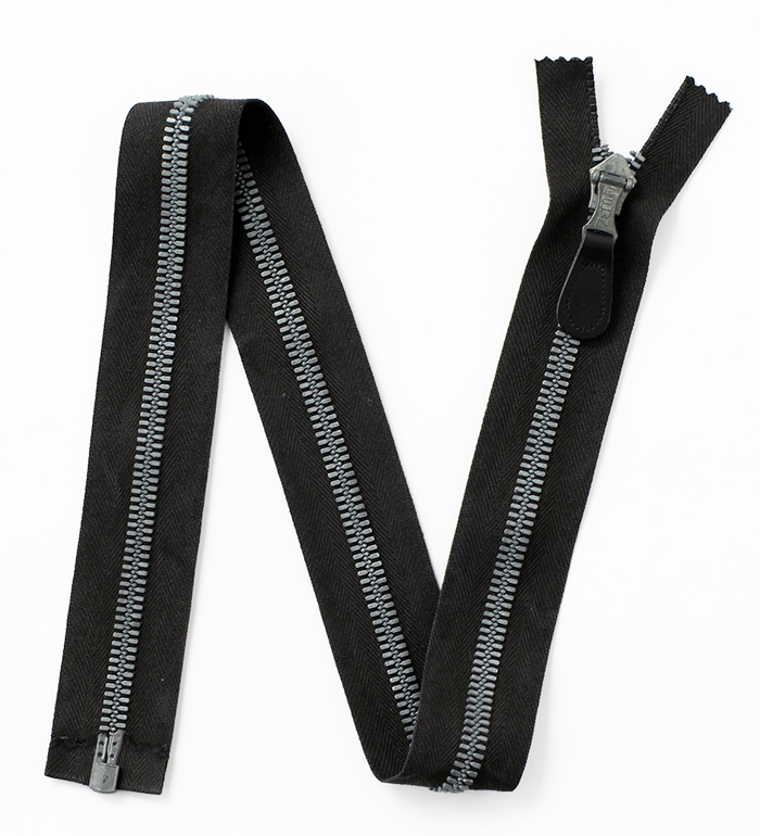 Crown, 2nd Model(M-48) #10, Separating Zipper, Spring-Locking Slider, Black Tape(dyed), 73cm, NOS