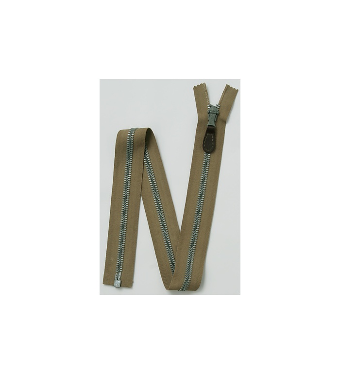 Crown, 2nd Model(M48) #10, Separating Zipper, Spring Pinlocking, Khaki(dyed) Tape, NOS