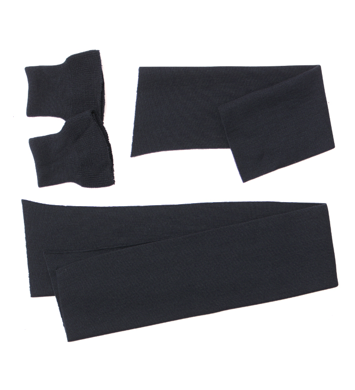 Cuff, Collar & Waistband Knit Set,  Dark Navy Blue, Repro.(M.O.C.)