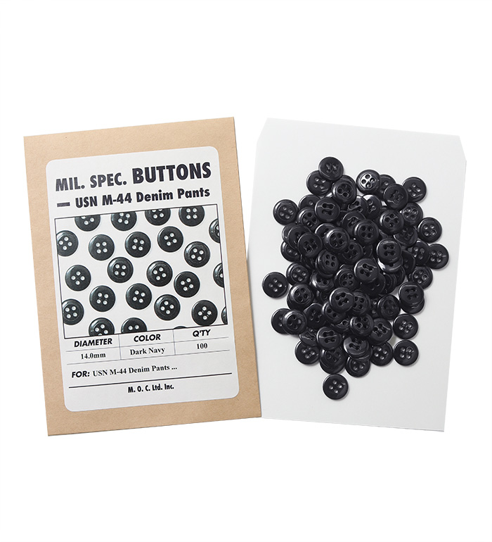 Mil. Spec. Button, 14.0mm, Dark Navy, Packed 100pcs, Repro.(M.O.C.)