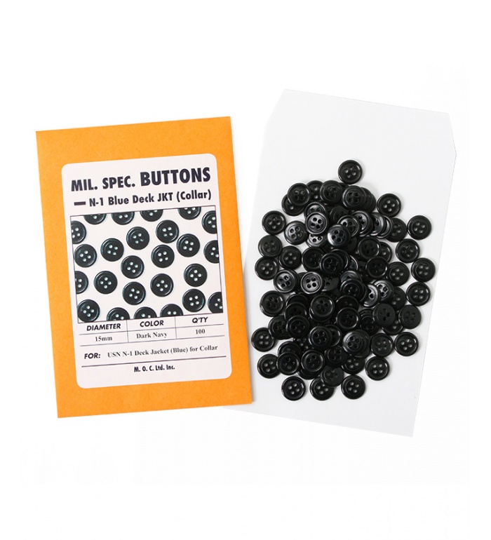 Mil. Spec. Button, 15.0mm, Dark Navy, Packed 100pcs(Economical), Repro.(M.O.C.)