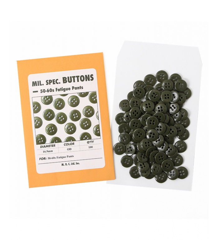 Mil. Spec. Button, 16.9mm, OD, Packed 100pcs(Economical), Repro.(M.O.C.)