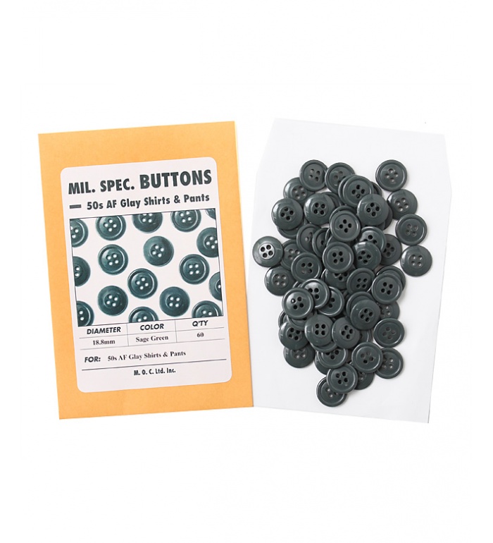 Mil. Spec. Button, 18.8mm, Sage Green, Packed 60pcs(Economical), Repro.(M.O.C.)