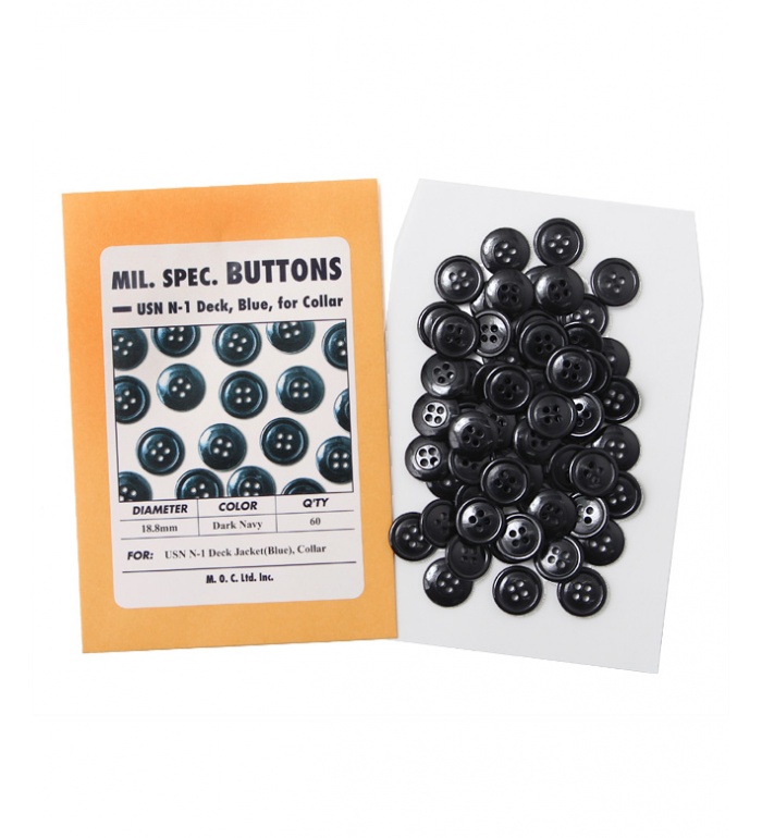 Mil. Spec. Button, 18.8mm, Dark Navy, Packed 60pcs(Economical), Repro.(M.O.C.)