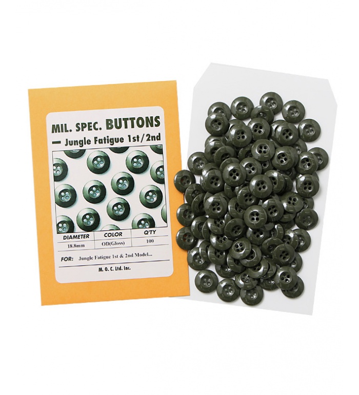Mil. Spec. BDU Button, 18.8mm, OD(Gloss), Packed 100pcs(Economical), Repro.(M.O.C.)  