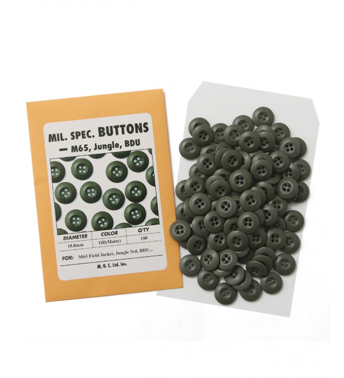 Mil. Spec. BDU Button, 18.8mm, OD(Matte), Packed 100pcs(Economical), Repro.(M.O.C.) 