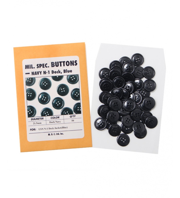 Mil. Spec. Button, 21.5mm, Dark Navy, Packed 50pcs(Economical), Repro.(M.O.C.)