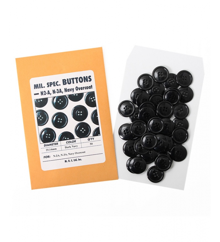 Mil. Spec. Button, 25.14mm, Dark Navy, Packed 50pcs(Economical), Repro.(M.O.C.)