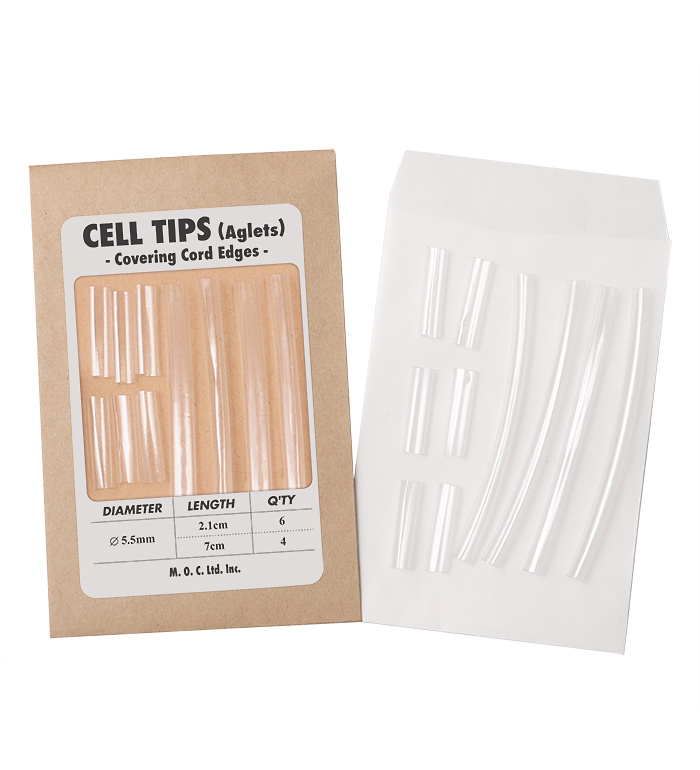 Cell TIPS(Aglets) for Covering edges of Drawcords & Elastic cords, Repro.(M.O.C.)