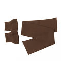 Cuff Knit & Waistband Set-Brown shade