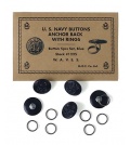 Navy Shank Buttons(5), w/ Back Rings(6), Repro.(M.O.C.)