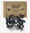 Navy Shank Buttons(50), w/ Back Rings(55), Repro.(M.O.C.)