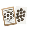 Mil. Spec. Buttons, 27.7mm, Brown, Packed 10pcs