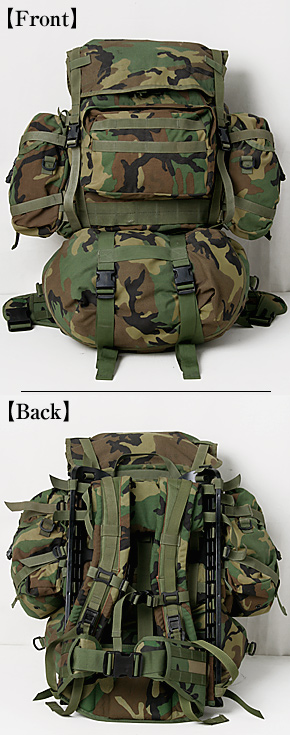 US(米軍) 90's MOLLE & MOLLE IIリュックシステム8点セット/ウッド 