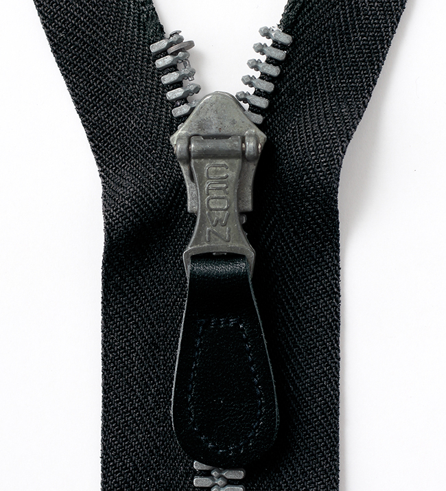 CROWN 2nd Model(M-48) #10, Open-end Zipper(黒・後染め)スプリングロック・スライダー(59cm