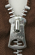 CONMAR, 50s #5 、アルミ、Brown、インターロック、フロント・Zipper/実物・未使用
