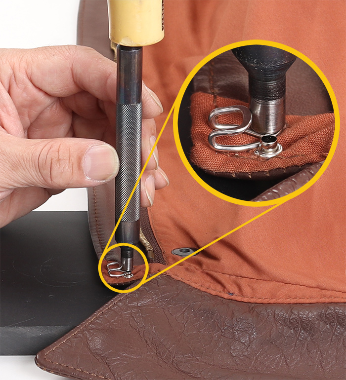 A-2襟ホック取り付け方法