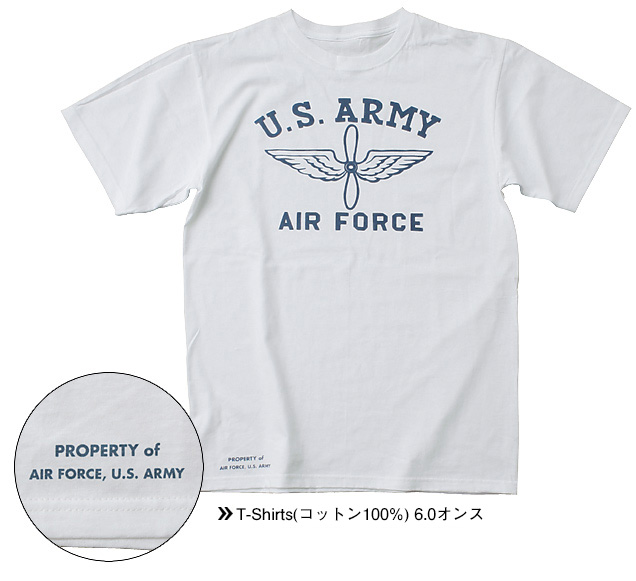 US AAF White Printed T-Shirts