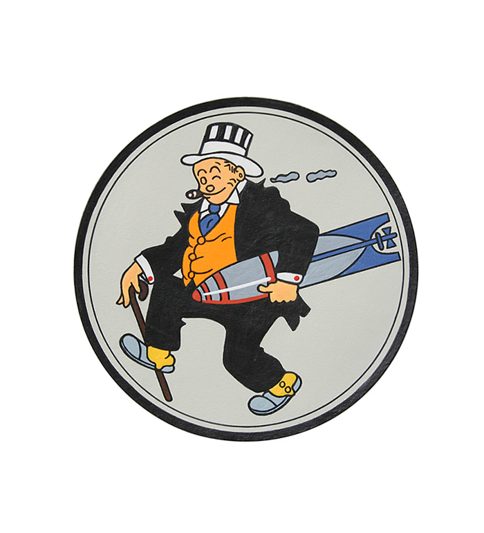 AAF Squadron Patch, Hand Painted, 11th Bombardment