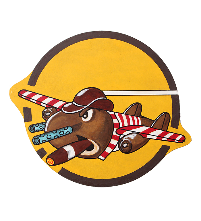 AAF Squadron Patch, Hand Painted, 22nd Bombardment