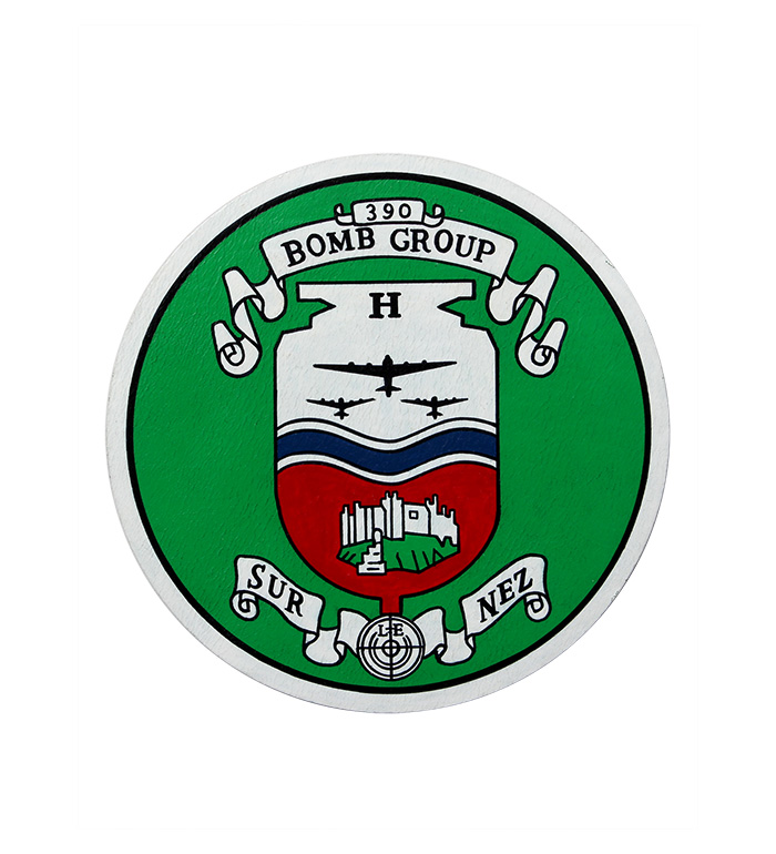 AAF Squadron Patch, Hand Painted, 390th Bombardment Group