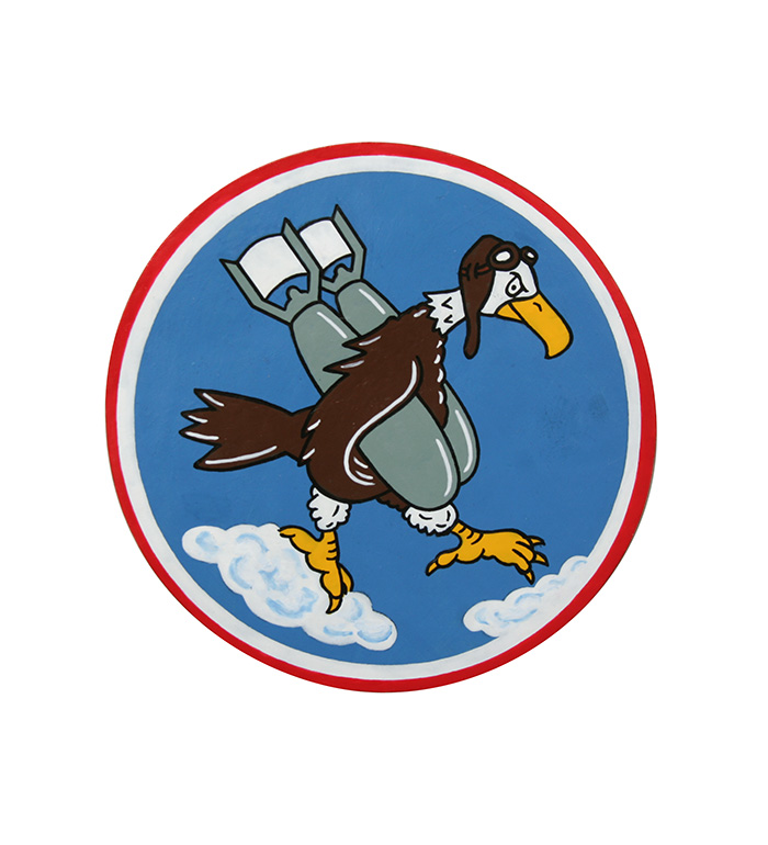 AAF Squadron Patch, Hand Painted, 772nd Bombardment