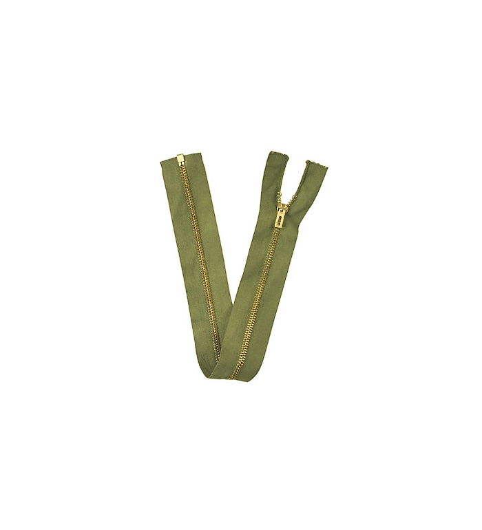 Conmar, M-41, Brass, Separating Zipper, Pinlocking(Rectangular Puller), Olive Khaki Tape, NOS 