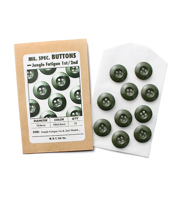 Mil. Spec. BDU Button, 18.8mm, OD(Gloss), Packed 10pcs, Repro.(M.O.C.)  