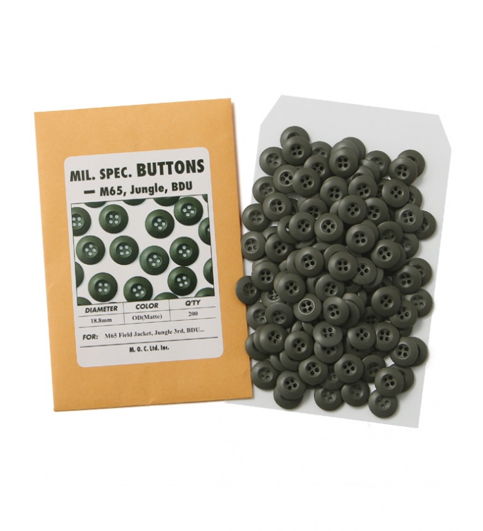 Mil. Spec. BDU Button, 18.8mm, OD(Matte), Packed 200pcs(Economical), Repro.(M.O.C.) 