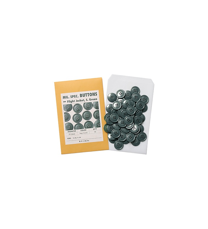 Mil. Spec. Button, 25.14mm, Sage Green, Packed 50pcs(Economical), Repro.(M.O.C.)