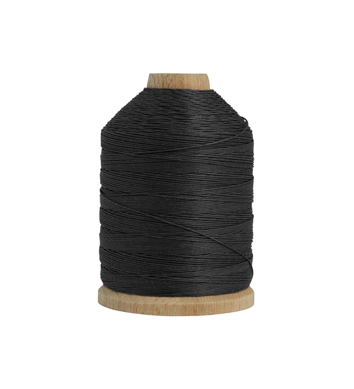 Mil. Spec. Sewing Thread for Leather, Glazed Cotton, Black, 16/4, 500yds, New
