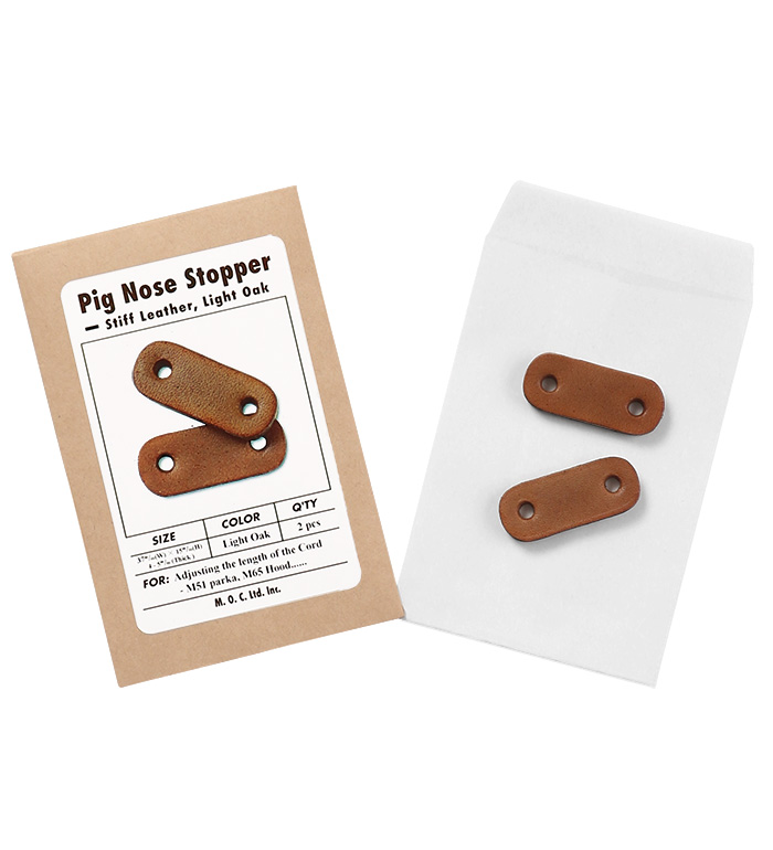Pig Nose Leather Stopper, Light Oak(Dyed), 2pcs set, Repro. (M.O.C.)