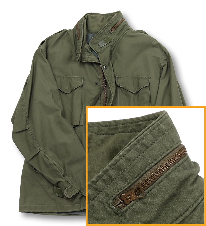 Scovill M72, #5, Closed End Brass Zipper for M65 Collar, 39-41cm