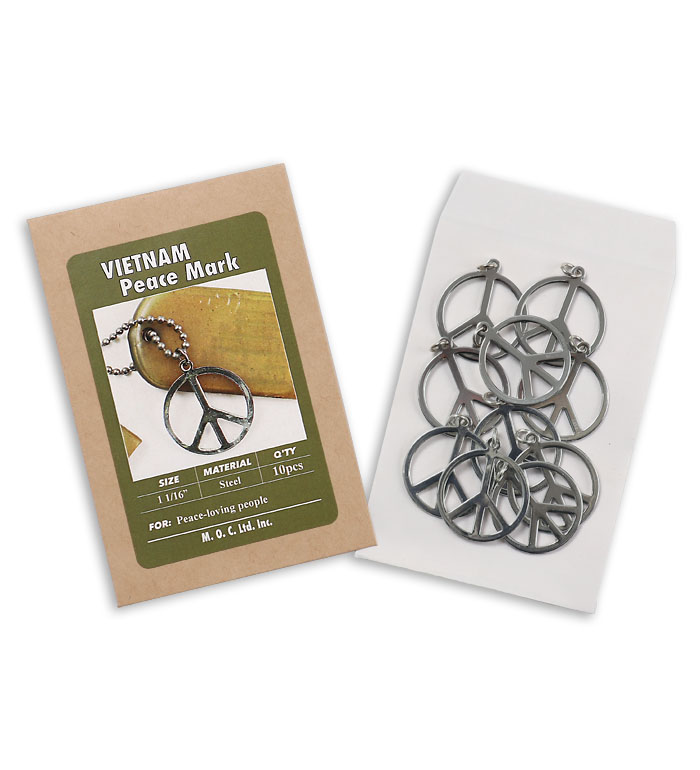 M69 Peace Mark(Peace Sign) in Vietnam, D: 1 1/16, 10pcs(economical) set, Repro.(M.O.C.)