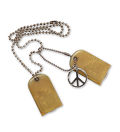 Original Vietnam Era Dog Tags w/Peace Mark