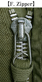 復刻品 M-51パーカー/CONMAR Zipper(50s実物)使用 US(米軍) M-51パーカー/CONMAR Zipper(50s実物)使用
