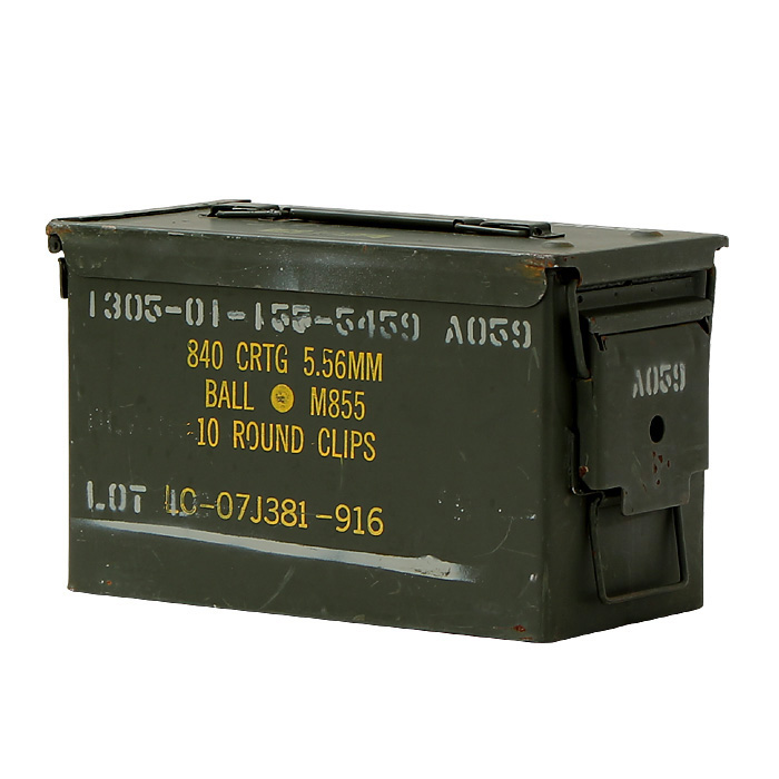 US(米軍)現用 AMMO BOX(弾薬箱)/50 Cal(12.7mm弾)用/NATO・