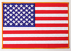 US FLAG�ѥå�/�磻�ɥ�����/�١������ϡ��ɽ�ʻ�ѻž夲/7 x 10(18 x 25.5cm)/����