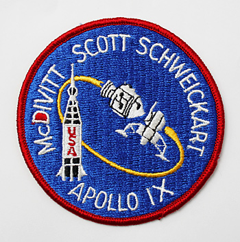 US 60��70's NASA McDIVITT SCOTT SCHWEICKART APOLLO IX �ѥå� /10.0 cm��/��ʪ��̤����