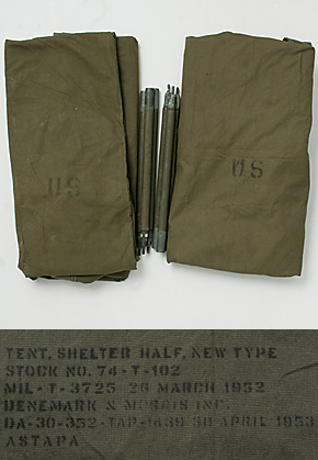 US(米軍) 50's OD シェルターハーフ 2セット(テント一張分)/WWII型/