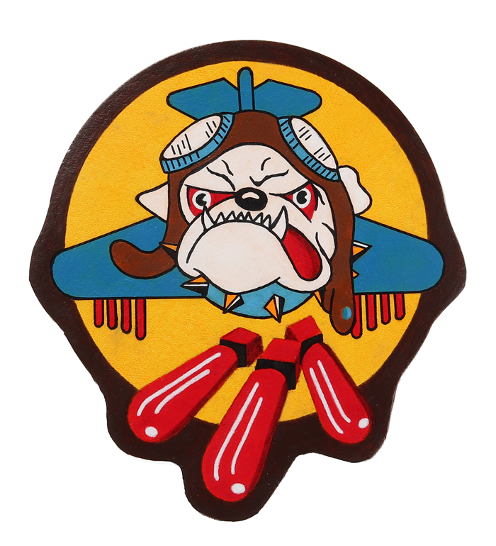 AAF Squadron Patch, Hand Painted, 512th Fighter