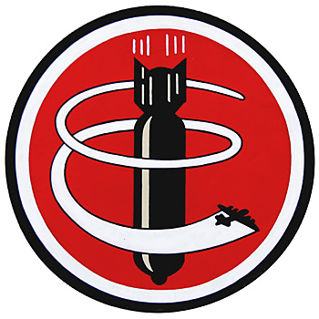 AAF Squadron Patch, Hand Painted, 709th Bombardment