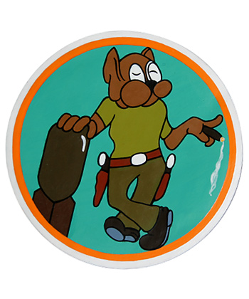 AAF Squadron Patch, Hand Painted, 840th Bombardment