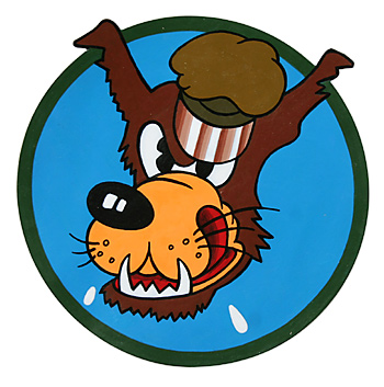 AAF Squadron Patch, Hand Painted, 865th Bombardment