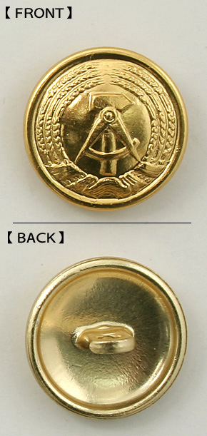 東ドイツ NVA(人民軍) 将官、制服用ゴールドボタン/22mm/実物・未使用