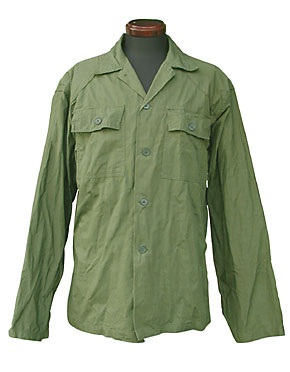 NAM戦 南ベトナム陸軍 ODコットンポプリン野戦シャツ/実物・極上