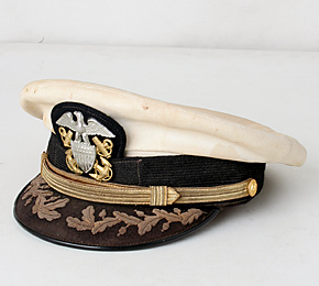 US NAVY(米海軍) WWII 将校(佐官クラス)制帽/ホワイトトップ/BANCROFT